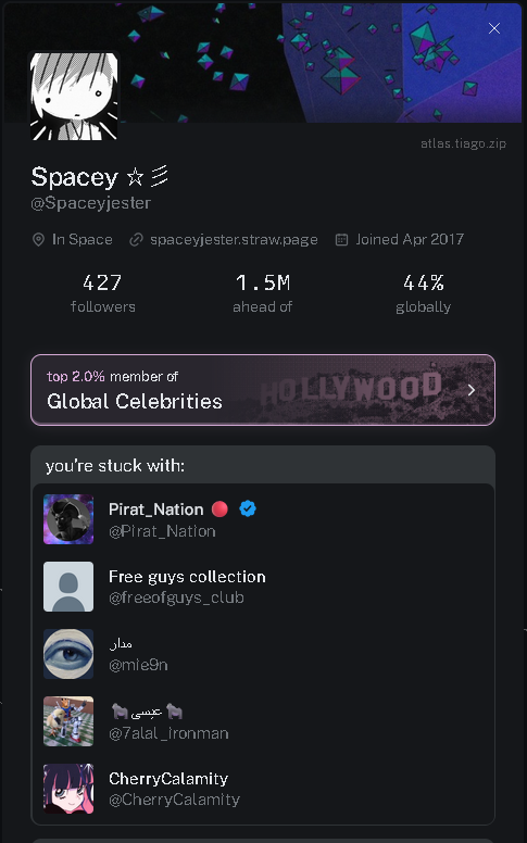 Spaceyjester's tweet photo. it thinks im famous https://t.co/qMB4Ar7FS4