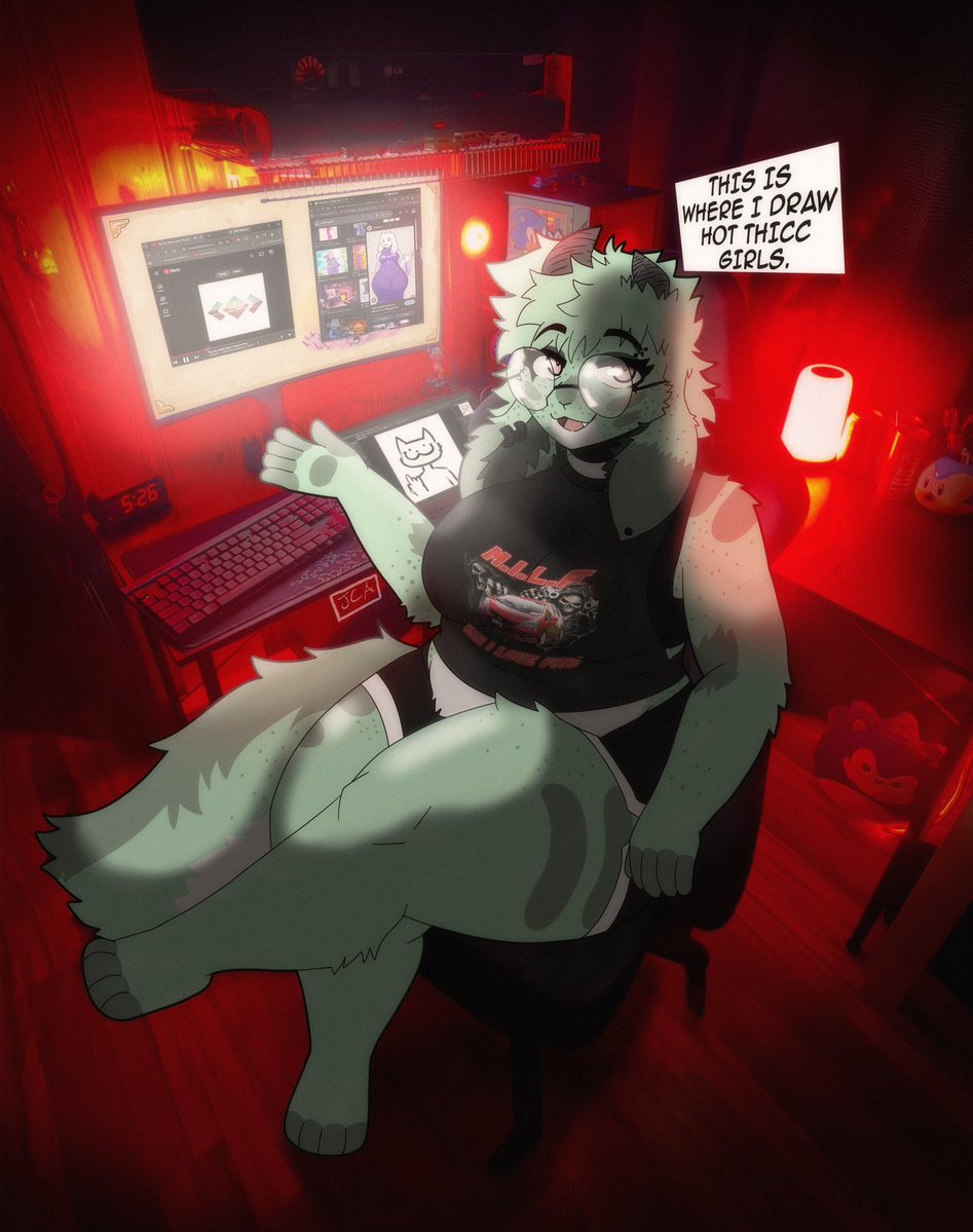 junicanart's tweet photo. This is where I hyper-focus for multiple hours at a time!! ^w^ https://t.co/O2esB3xWyn
