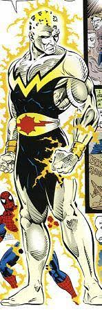 Lottisartgl's tweet photo. @Blaink16 @pedroauuvs Não não 
Megawatt foi um vilão real do Homem-Aranha nos anos 90 q só apareceu em UMA HISTÓRIA e nunca mais, ele tinha a mesma limitação da série de absorver energia pra poder usar até onde eu sei https://t.co/PA64mWxVnW
