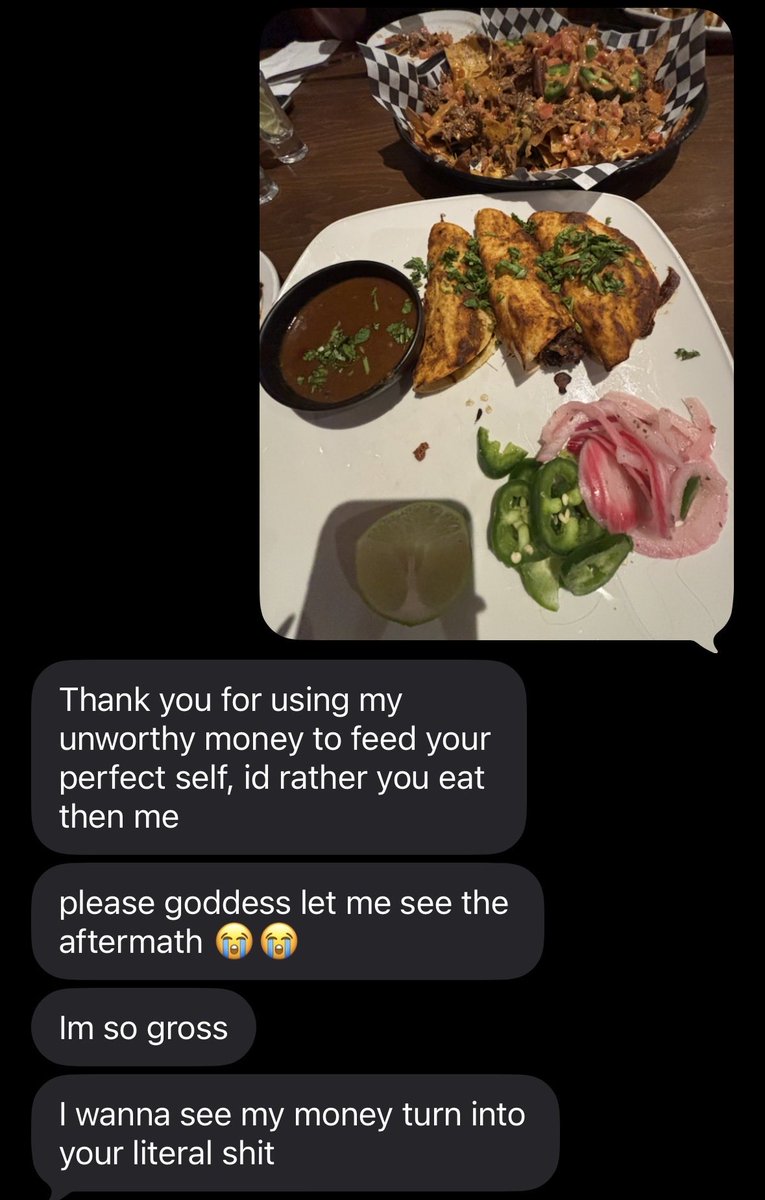 sadisticcleo's tweet photo. Subfunded dinner by my desperate little paypig 💕
You grind every day just so Goddess can eat like this while you go without.
Knowing your money disappears into my perfect life gets you excited, doesn’t it? Good. Send more. #dominance #kink #goddess https://t.co/3t5JQEhMq8