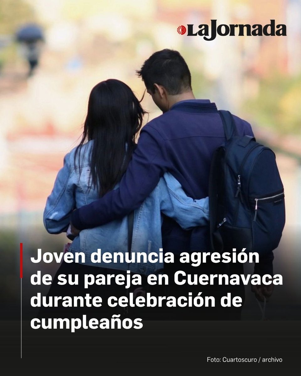 lajornadaonline's tweet photo. 🔻 #Morelos | Paloma Madrid, una joven que acudió con su novio a Cuernavaca para celebrar su cumpleaños este fin de semana, denunció en sus redes sociales que fue golpeada por su pareja.

La agresión contra esta joven cobra relevancia porque esta entidad, gobernada por Margarita González Saravia, ocupa los primeros lugares en feminicidios. Además, pese a que esta administración estatal lleva un año y siete meses en el cargo, ni la gobernadora, ni la Secretaría de las Mujeres, ni las corporaciones policiacas han podido prevenir ni frenar las agresiones contra las mujeres y los asesinatos cometidos con saña en su contra.

Lee más aquí 👇
https://t.co/XqhgDZRs3u