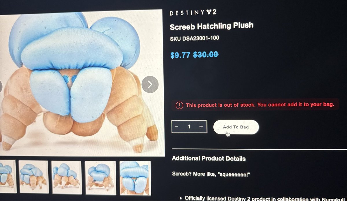 I_Em_Groot_'s tweet photo. NAUR WHAT DO YOU MEAN THE UGLY ASS SCREEB PLUSHIE IS OUT OF STOCK 😭 https://t.co/nOtpElLaij