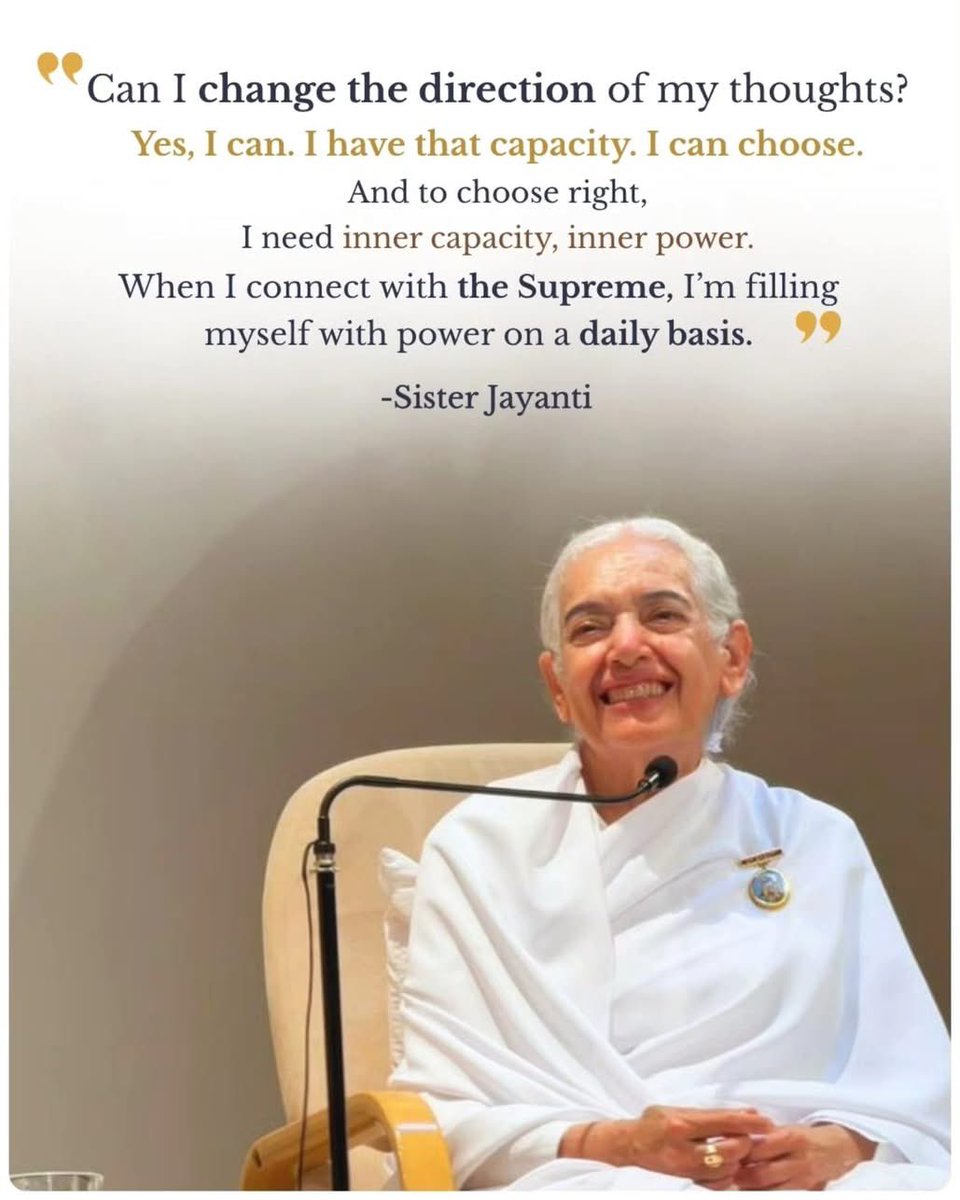 BrahmaKumarisUK's tweet photo. A Few HIGHLIGHTS

Overcoming Overthinking with #SisterJayanti, 15 June 2026, Harmony House, LEICESTER 

https://t.co/KpaPpu3KQB

“Give time to yourself, especially 1st thing in the morning. Just as you prepare your body for the day, prepare your mind…”

https://t.co/GMsKKzK6rb https://t.co/1qegT7oDOA