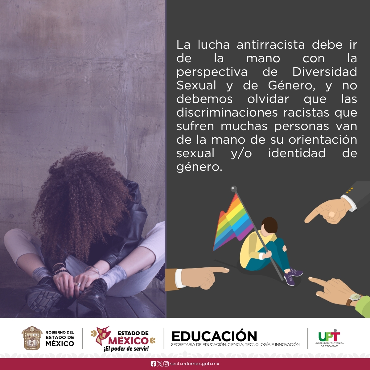 UPTecamac's tweet photo. #COLMILLOS El amor y la identidad no tienen una sola forma, ¡tienen miles de colores! 🌈 Hoy conmemoramos el Día Mundial de la Diversidad Sexual recordando que el respeto y la empatía son la clave para una sociedad más justa. 🫶🏽 ¡Celebra tu autenticidad y brilla con luz propia! https://t.co/VbbxFhqJvV