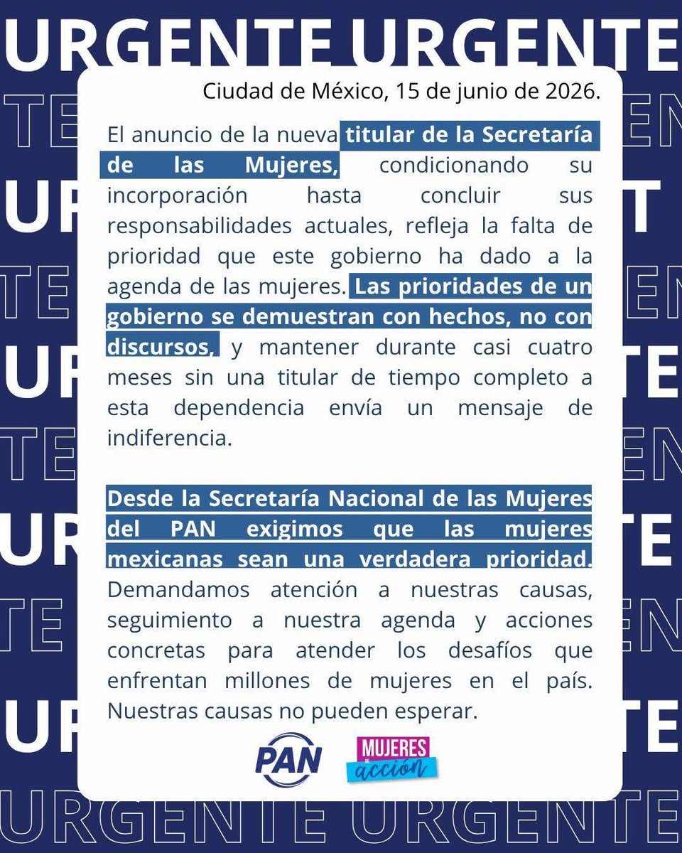 mujerespantam's tweet photo. 🟣 Las necesidades de las mexicanas no pueden esperar. Exigimos se prioricen nuestras causas desde la Secretaría de las Mujeres.

#AcciónNacional #Tamaulipas #MujeresDeAcción https://t.co/4vwwfVnb6m