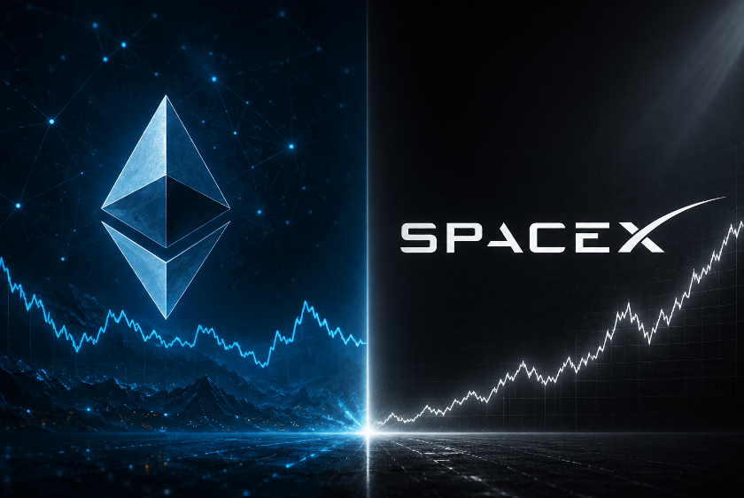 CryptoVPromo's tweet photo. $SPCX  IPO from SpaceX is reported to have outperformed ethereum:native over a five-year period. https://t.co/qx79Q3AO9B