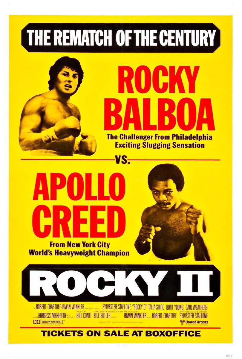 FilmNewsNos's tweet photo. 🎬MOVIE HISTORY: 47 years ago today, June 15, 1979, the movie 'Rocky II' opened in theaters!

#SylvesterStallone #TaliaShire #BurtYoung #CarlWeathers #BurgessMeredith #TonyBurton #SylviaMeals #SeargeohStallone #JoeSpinell #PaulJMicale https://t.co/pDoMTkAabd