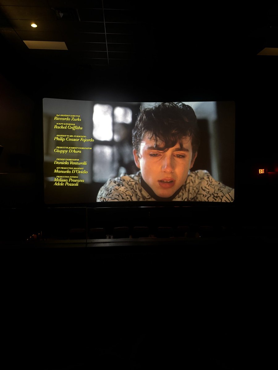 ab490_'s tweet photo. Got to watch this in cinema. What an experience ❤️ #callmebyyourname https://t.co/uuV68ad94D