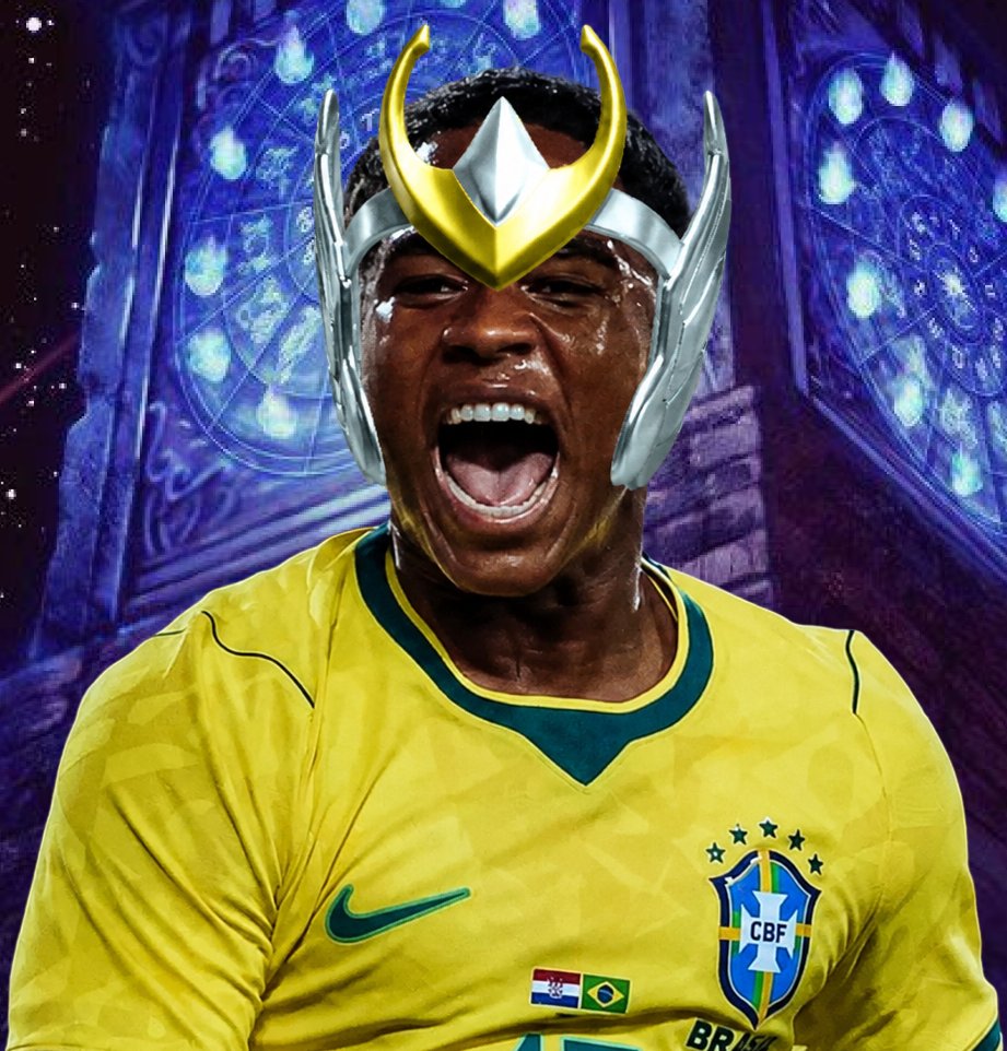 oguiizao's tweet photo. URGENTE: Carlo Ancelotti diz que só irá colocar Endrick quando ele alcançar o Sétimo Sentido e subir as Doze Casas do Zodíaco em tempo recorde. https://t.co/XH9tNtTzqu