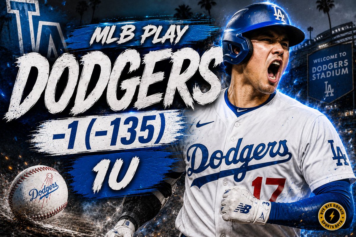 byebyebookieIG's tweet photo. 🚨 FREE MLB BANGER 🚨

⚾️ Dodgers -1 (-135) 1U

Not overthinking this one.

Backing LA to handle business and win by multiple runs. 📈 https://t.co/DqYLlQiw85