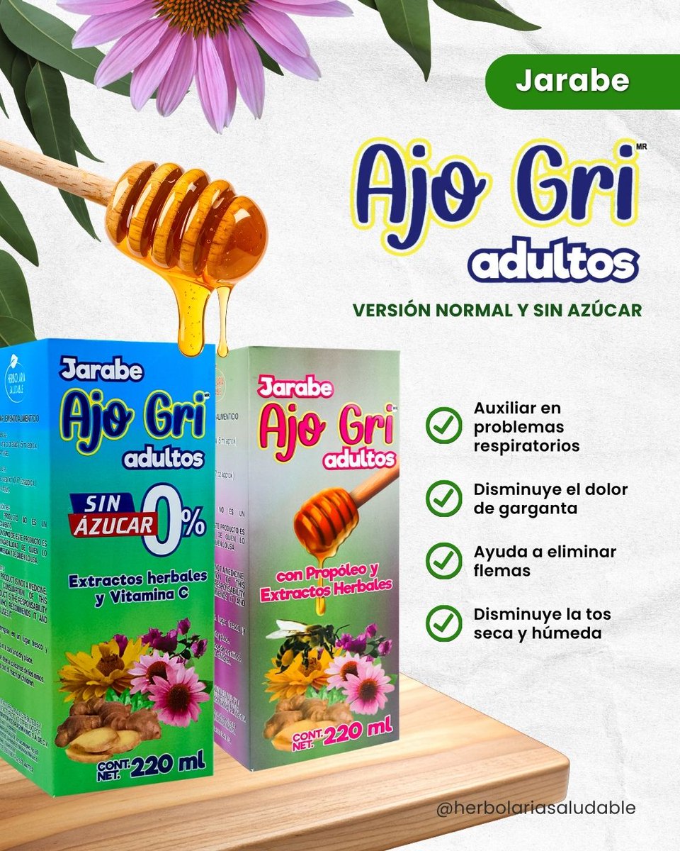 Herbolaria_S's tweet photo. 🌿¡Cuida la salud respiratoria de toda tu familia con la Familia #ajogri!💚
Jarabes para #adultos y #niños, #té e #infusion elaborados con #ingredientesnaturales que ayudan a aliviar las molestias respiratorias y brindan bienestar en cada temporada a tu familia
#saludrespiratoria https://t.co/u7Qc3A0mCE