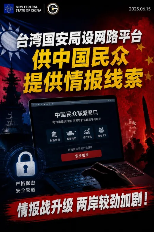 freemxnb's tweet photo. 台湾国家安全局15日宣布，正式启用「中国民众联繫窗口」网站，鼓励中国民众透过安全管道向台湾提供政治、军事、��济及社会等相关情报......台湾此次公开建立面向中国民众的情报联繫窗口，不仅反映两岸情报战持续升温，也显示双方在政治、军事与舆论领域的竞争正进一步扩大。 https://t.co/nRsABqaUHW