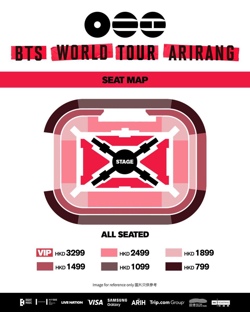 NATTosm's tweet photo. TICKETING SERVICE❤️ARMY PRESALE❤️WTS
BTS WORLD TOUR ‘ARIRANG’ IN HONG KONG
Hong Kong Concert

• VIP 2499 1899 1499

Foreigners can book 
DM to buy📨
#TicketProxy
#BTS  #BTSinHK #ARIRANGinHONGKONG
#방탄소년단
#防弾少年団 
#バンタン https://t.co/3WHYUVoGn3