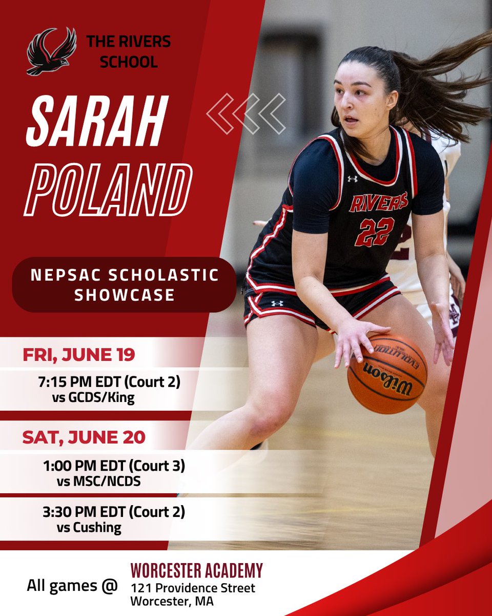 sarahpoland24's tweet photo. So excited for the NEPSAC showcase this weekend with my Rivers team!! Here’s my schedule!! @RiversAthletics @Theyoungcoachk @NEPSGBCA @MAHuskies https://t.co/zzXgFZ7Pnf