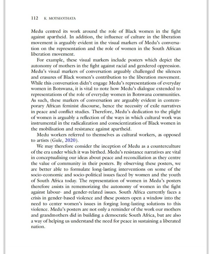 KebotlhaleMotse's tweet photo. Culture, Conflict and Peacebuilding: Home, Exile, Belonging and Medu by Kebotlhale Motseothata. https://t.co/TSoBZ1ClDH