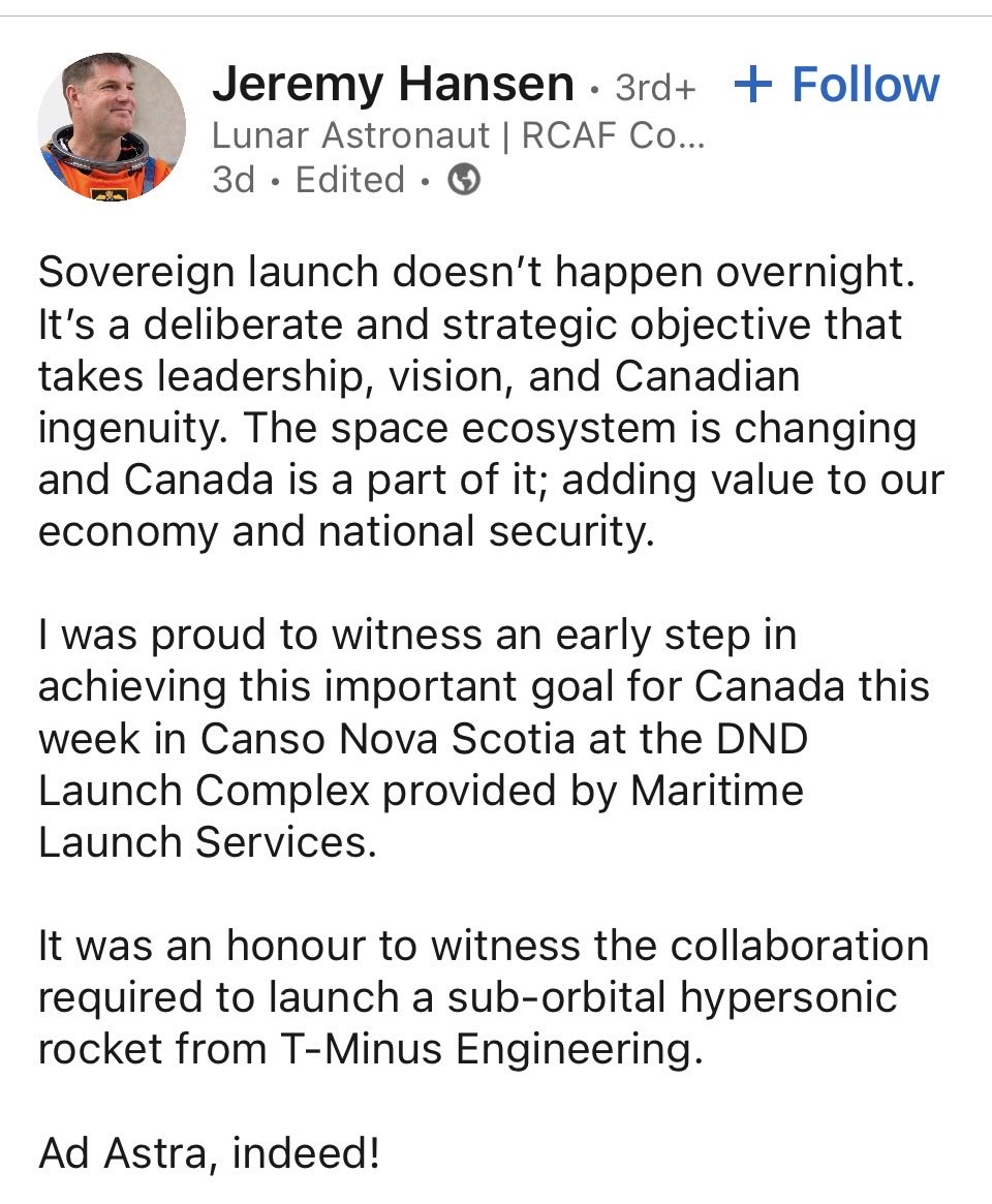 TRADERONETEN's tweet photo. I’m not sure a company could get a better endorsement from a better guy anywhere on earth. 
Maritime Launch is the real deal. 
#MAXQ,#RKLB,#SPCX https://t.co/MOULkXSV22