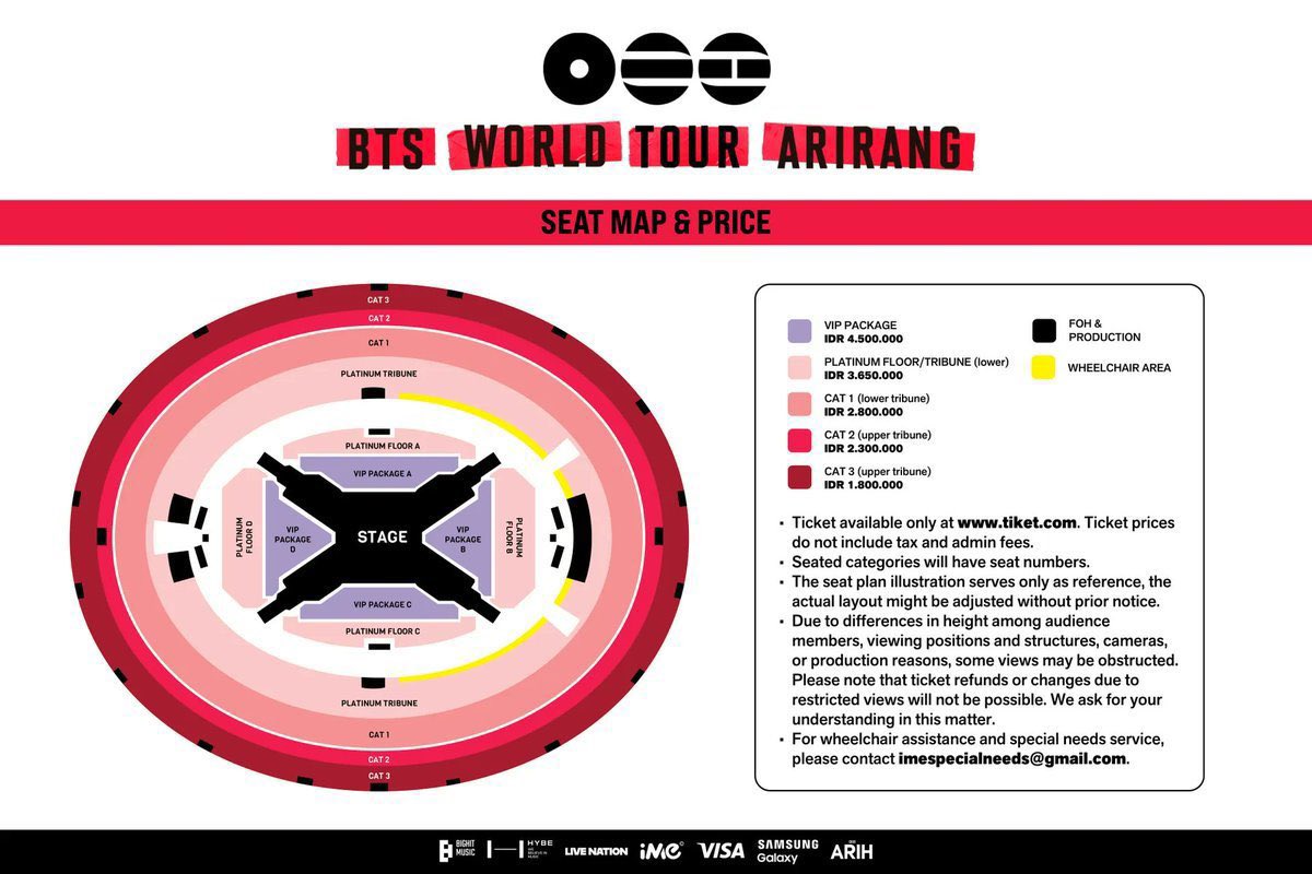 NATTosm's tweet photo. #WTS 
BTS WORLD TOUR 'ARIRANG' IN JAKARTA 

VIP package 
CAT1
Local and interfans ok
DM to buy 

#WTS #BTS_ARIRANG #BTSinJakarta #BTSWorldTour #BTSTickets https://t.co/kHH81BWLJ9