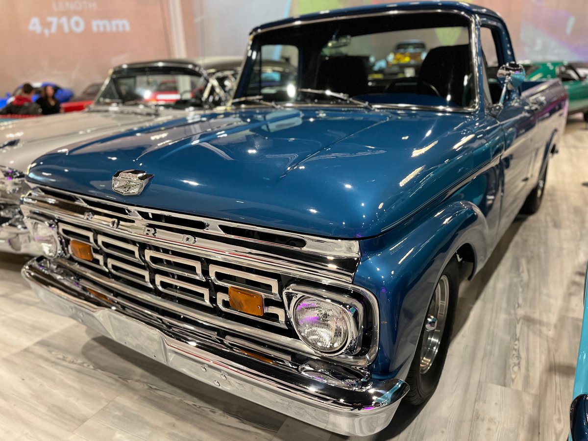 pearceauto's tweet photo. #caroftheday 1963 Ford F-100, 302 ci V8, 4 Speed manual. This photo was taken at Steele Wheels Motor Museum in Halifax, Nova Scotia 2023 #carguycalvin https://t.co/yBNBGX9gIg