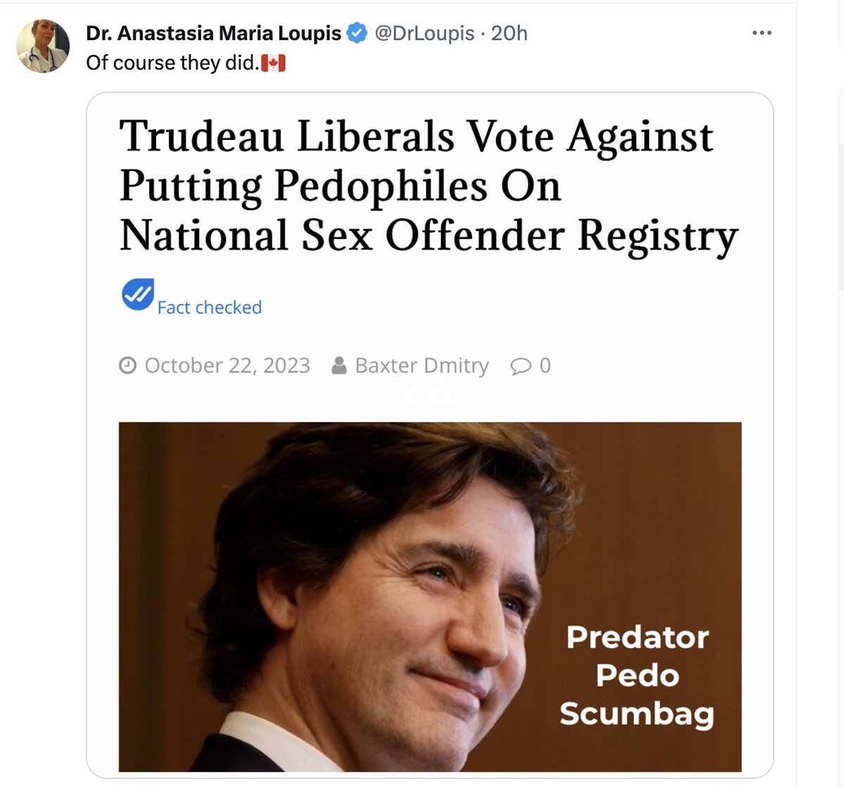 CryHarderLibtrd's tweet photo. @bruce_mcgonigal They ARE #PREDATORS #pimps and #pedophiles masquerading as "public servants".
.
It really IS that simple.
.
Why did NO ONE call out these RAGING RED flags !?!?
.
@Roman_Baber @strauss_matt @DeanAllisonMP @MikeBarrettON @LarryBrockMP @GarnettGenuis @MaximeBernier https://t.co/OAWIqslx8A