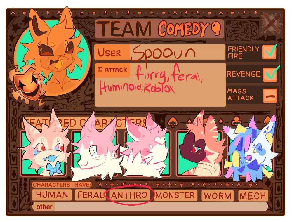 Spoouny's tweet photo. My artfight! #artfight2026
https://t.co/MVkzwSKhtH https://t.co/k37JYbeWIk