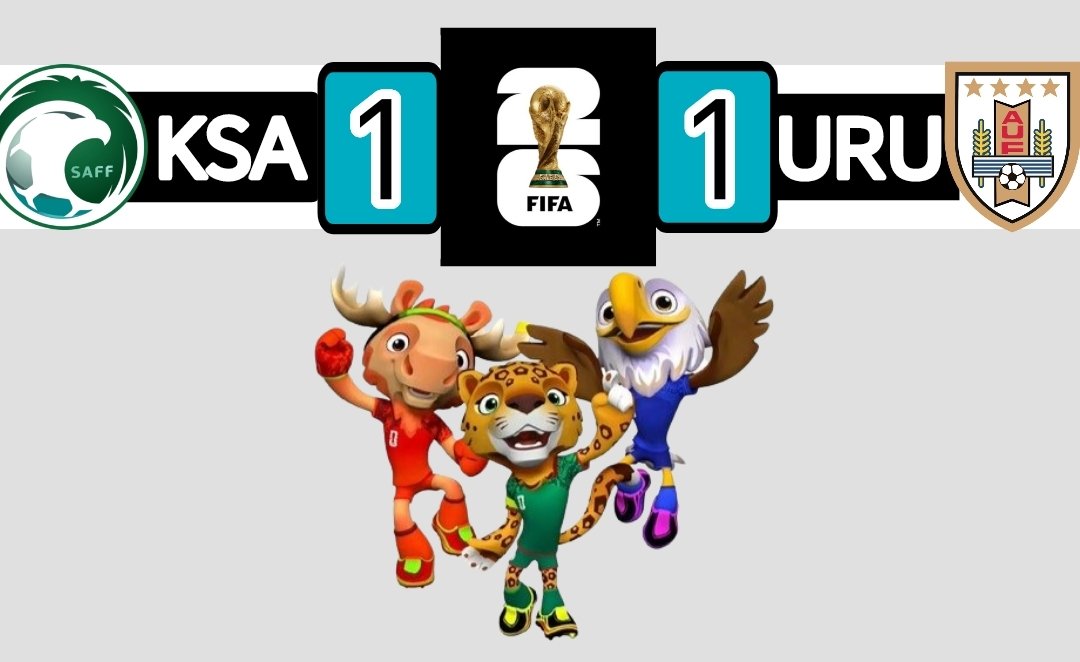 ever_lemus's tweet photo. Los Charrúas rescatan un punto...
#arabia 🇸🇦1-1🇺🇾 #uruguay https://t.co/n2VsRhZV8I
