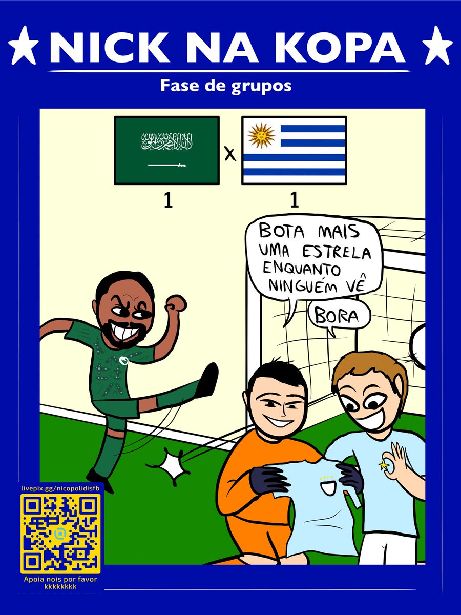 NicopolidisFB's tweet photo. Nick na Kopa - jogo 15 de 104
Arábia saudita 1 x 1 Uruguai 

#NickNaKopa https://t.co/knRTgr4SlI
