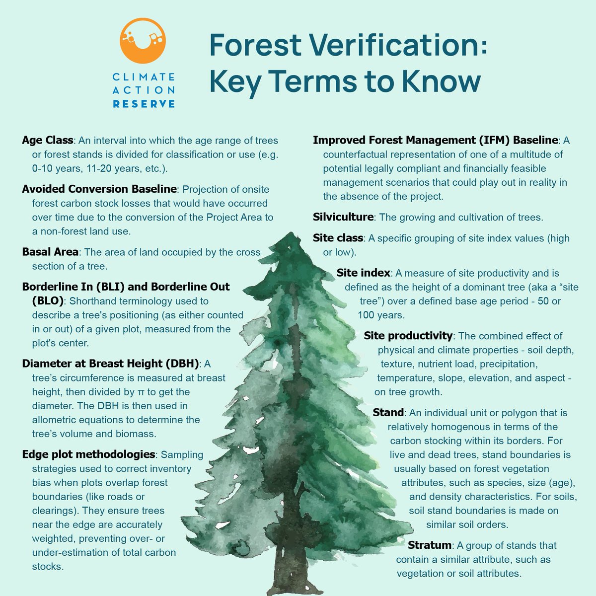 climatereserve's tweet photo. Our staff member Daphne Prodis recently took part in her first forest site visit as part of a verification audit, gaining firsthand insight into how high-quality #forestcarbon removals are measured &amp; verified in the field.
Check out pics &amp; a glossary terms compiled by Daphne: https://t.co/yLRmwRcvuD
