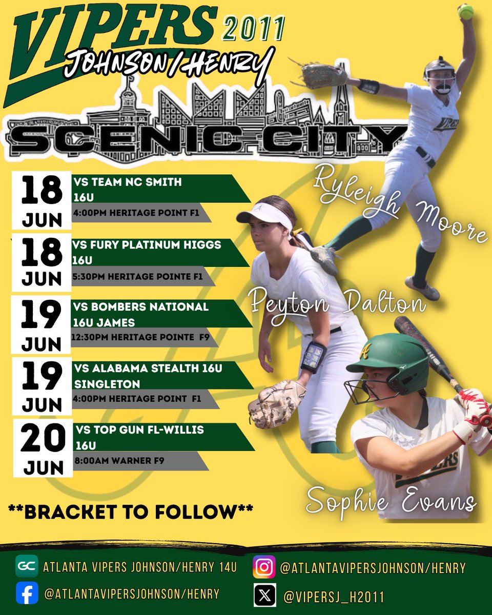 VipersJ_H2011's tweet photo. Refreshed, recharged, and ready to compete! 🥎🔥 Follow us on GameChanger and stay tuned as we take the field this weekend. #ViperNation 🐍🐍🐍 
#bethestandard #fastpitch
#softballrecruit #NCAAsoftball
#softballrecruiting
#extrainningsoftball 
#recruitme 
#collegesoftball https://t.co/3o8YwWIvZI