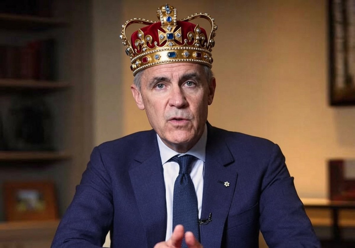 MarkDietzinAB's tweet photo. 🇨🇦AN ADDRESS FROM THE IDIOT KING🇨🇦

My fellow Canadians, 
our nation stands stronger than ever on the world stage. Yet, we must humbly acknowledge our declining global influence. 

The European Union remains our vital partner in trade and security. However, their bureaucratic overreach threatens our economic sovereignty.

Our special relationship with America is the cornerstone of our prosperity. Still, American protectionism demands we seek new alliances elsewhere. 

My national plan will drive unprecedented growth and innovation at speeds not seen in generations, but these policies will require great patience and painful sacrifices from every citizen. 

Our government is putting forth bold new censorship bills,and these measures are in fact the strongest guarantee of free speech our nation has ever known. 

Together, though fractured as never before, we will build a brighter future for Canada while we accept our diminished role in a more dangerous, divided, and changing world. 

Thank you.