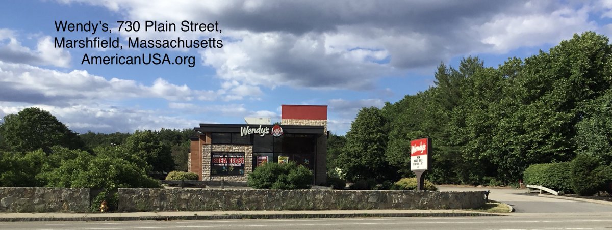 AmericanUsofa's tweet photo. @AmericanUsofa #americanusa #wendys #MarshfieldMA #localamericausa
Wendy's, 730 Plain St., Marshfield, MA—a South Shore staple for over two decades. Founded by Dave Thomas in 1969, Wendy's continues serving favorites like burgers, chili, and Frostys. https://t.co/iaIGUFWolc