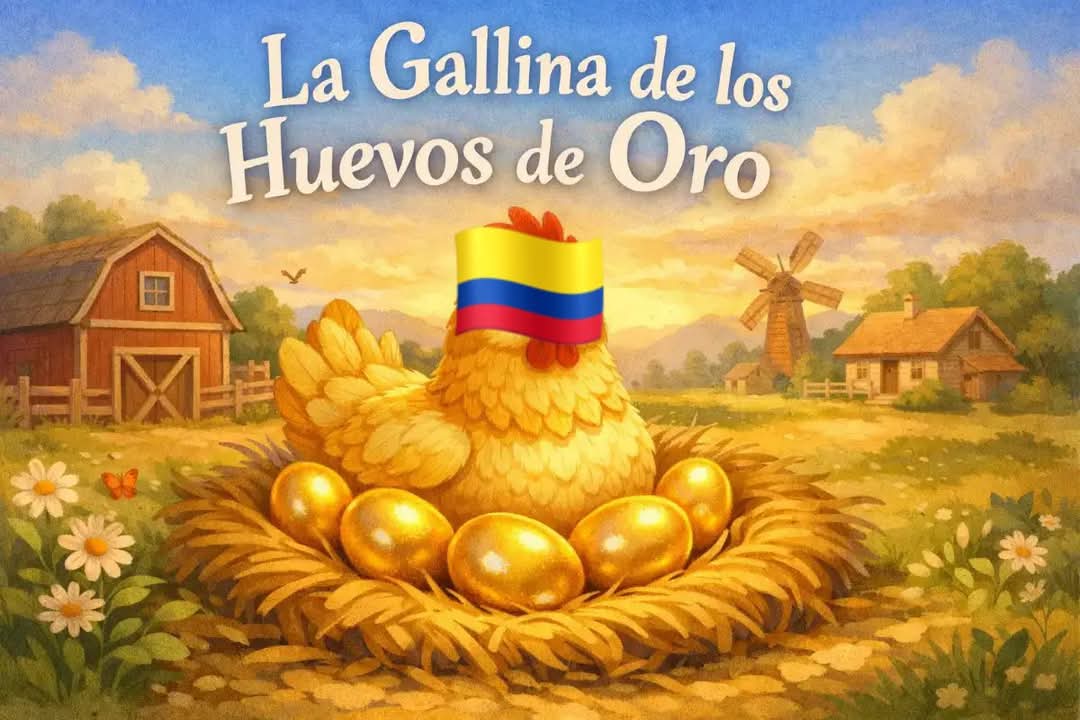 nandoleads's tweet photo. Recuerdan el cuento de la gallinita de los huevos de oro?? Pues eso es lo que va a suceder con mi bella Colombia cuando la #Avaricia y la #codicia de un arrastrado extranjero #Mitomano , #misogino, #timador, #mentiroso, #racista, #homofóbico, #clasista #NARCOPOLITICO resulte https://t.co/PjqPzmFgWL