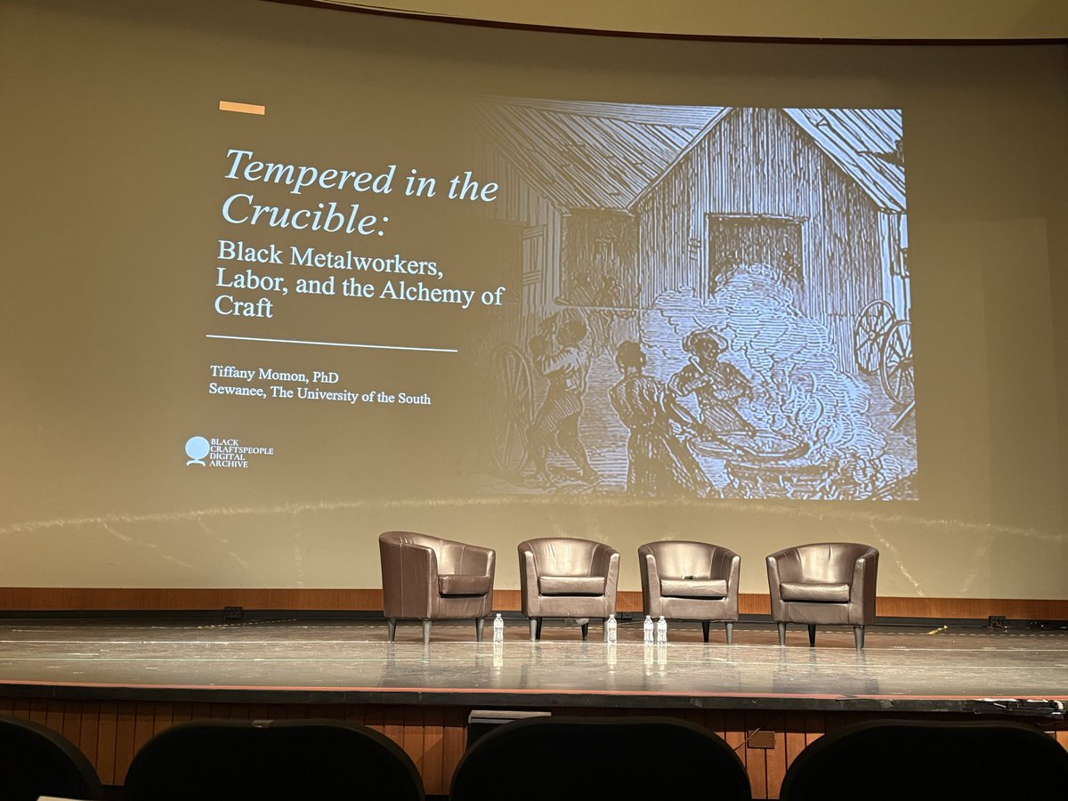 triceclark's tweet photo. Idk why I never thought about those who were enslaved having to make their own chains. Being a skilled smith and having to use your talents to forge what restrained your people smh my goodness. Tiffany Momon’s lecture gave me a lot to think about https://t.co/OluzS4FiHA