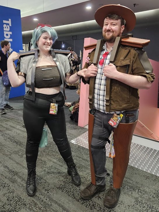 misskass's tweet photo. Happy one year anniversary to @DateEverything!! #DEONEYEAR

For your enjoyment, our Abel and Dasha from @PAXAus 2025. My partner @NoFunBrown and I presented a ~Spicy~ Date Everything panel where we were joined by KOPI HERSELF (!!!!) @dom_dinh to objectify our favourite objects. https://t.co/77peLkvGEc