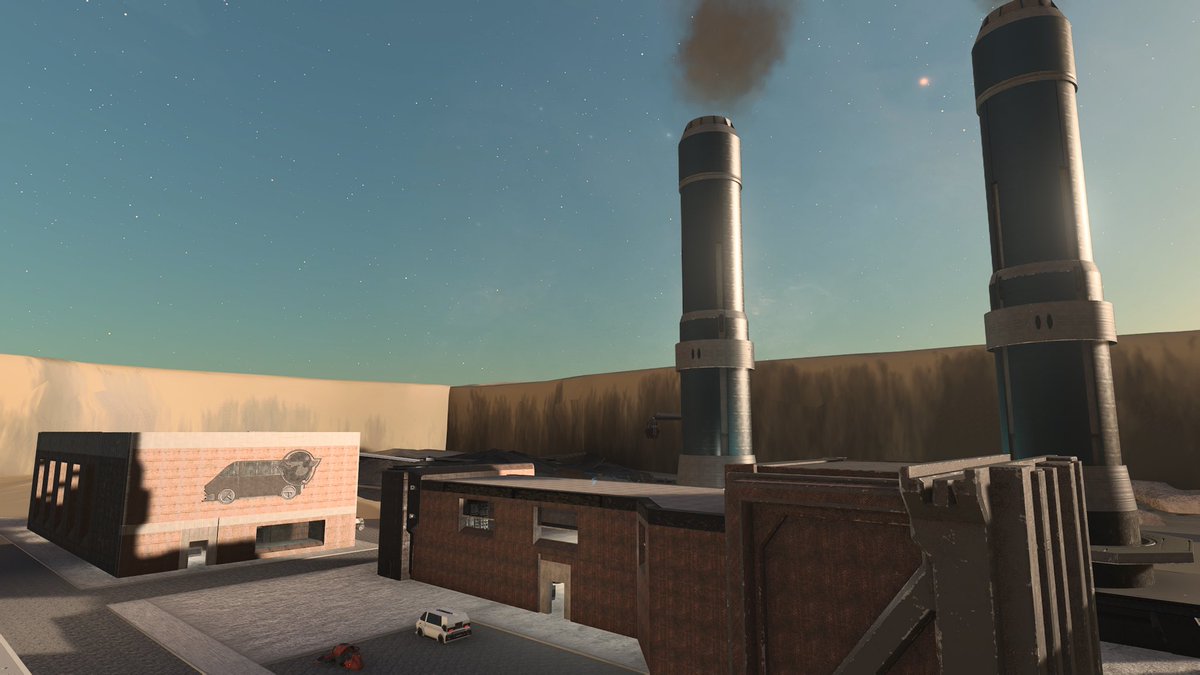 JoeDannyMan's tweet photo. The power plant in Smokesville also got reworked to be a better holdout location. And there is also a secret underground cryobay in the desert. Explore and find it for a secure last stand locale. https://t.co/A4SZU3DEwJ
