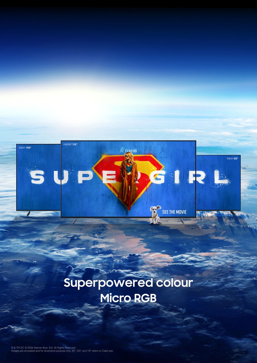 SamsungAU's tweet photo. 🦸‍ WIN a double pass to see Supergirl! 🦸‍♀️ We've got 10 to give away!

To enter:
✨ Like this post &amp; follow @SamsungAU
✨ Tag a friend
✨ Tell us your superpower (real or imagined)
✨ Use #SeeTheRealityAU #RealityComesToLightAU

Supergirl lands in cinemas June 25. 🎟️T&amp;C's apply. https://t.co/W2MaN2SlaK