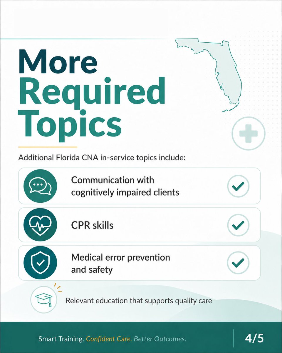 Career_Smart's tweet photo. CareerSmart® Learning offers Florida CNA training online in one subscription, including required topic areas for renewal planning.

View the subscription:
https://t.co/PCQapWbKtw

#CNAWeek #FloridaCNA #CNAContinuingEducation https://t.co/fHpjzxYfHv