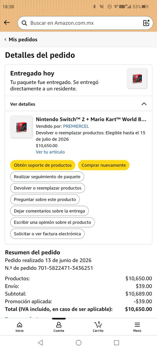 R4koman007's tweet photo. @amazonnews Me entregaron una caja en la cual solo venían algunos accesorios. Ya me comuniqué a atención a clientes y me dicen que no pueden hacer nada. https://t.co/84j6eZLVd1