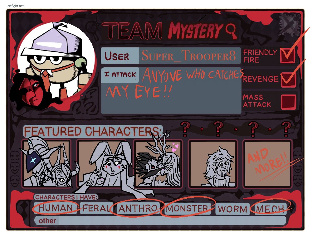 Super_trooper81's tweet photo. Sending out my Art Fight card!!

https://t.co/GKlwfbhgQW https://t.co/UVIVmLRirW