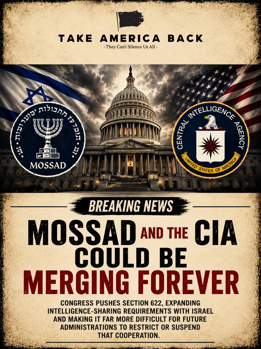 t8keamericaback's tweet photo. Congress wants to make intelligence sharing with Israel harder for future presidents to restrict.

Americans are constantly warned about foreign espionage and influence operations.

If trust must be earned, why is Washington trying to make this relationship permanent? https://t.co/BE8WbUlKkC