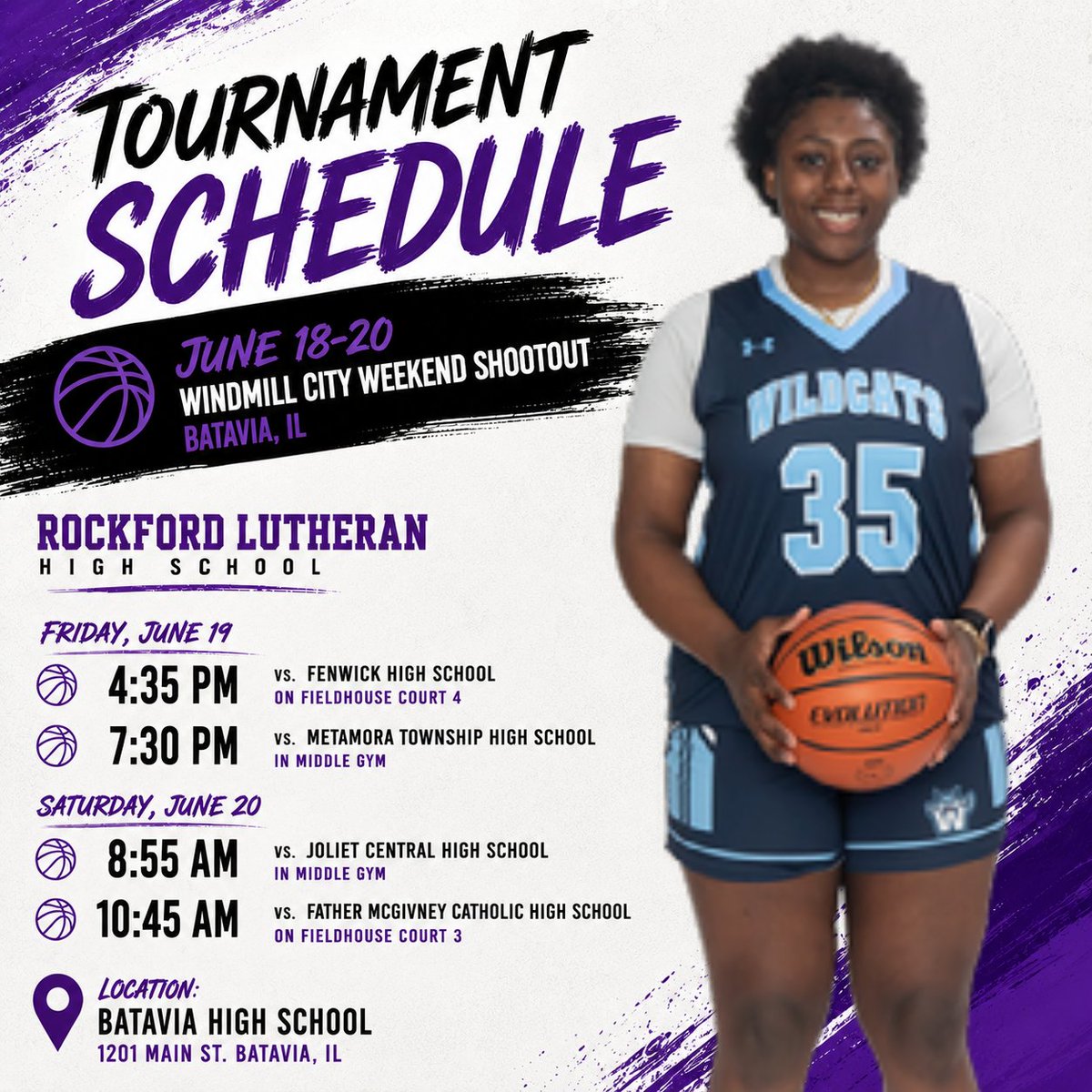 MidwestWildcats's tweet photo. Rockford Lutheran High School is headed to Batavia this weekend for the Windmill City Weekend Shootout! Their first game will tip off Friday, June 19 at 4:35 PM in the Fieldhouse on court 4. Good luck girls!
@DanielleJo2009 https://t.co/qOMNHeyJ1h