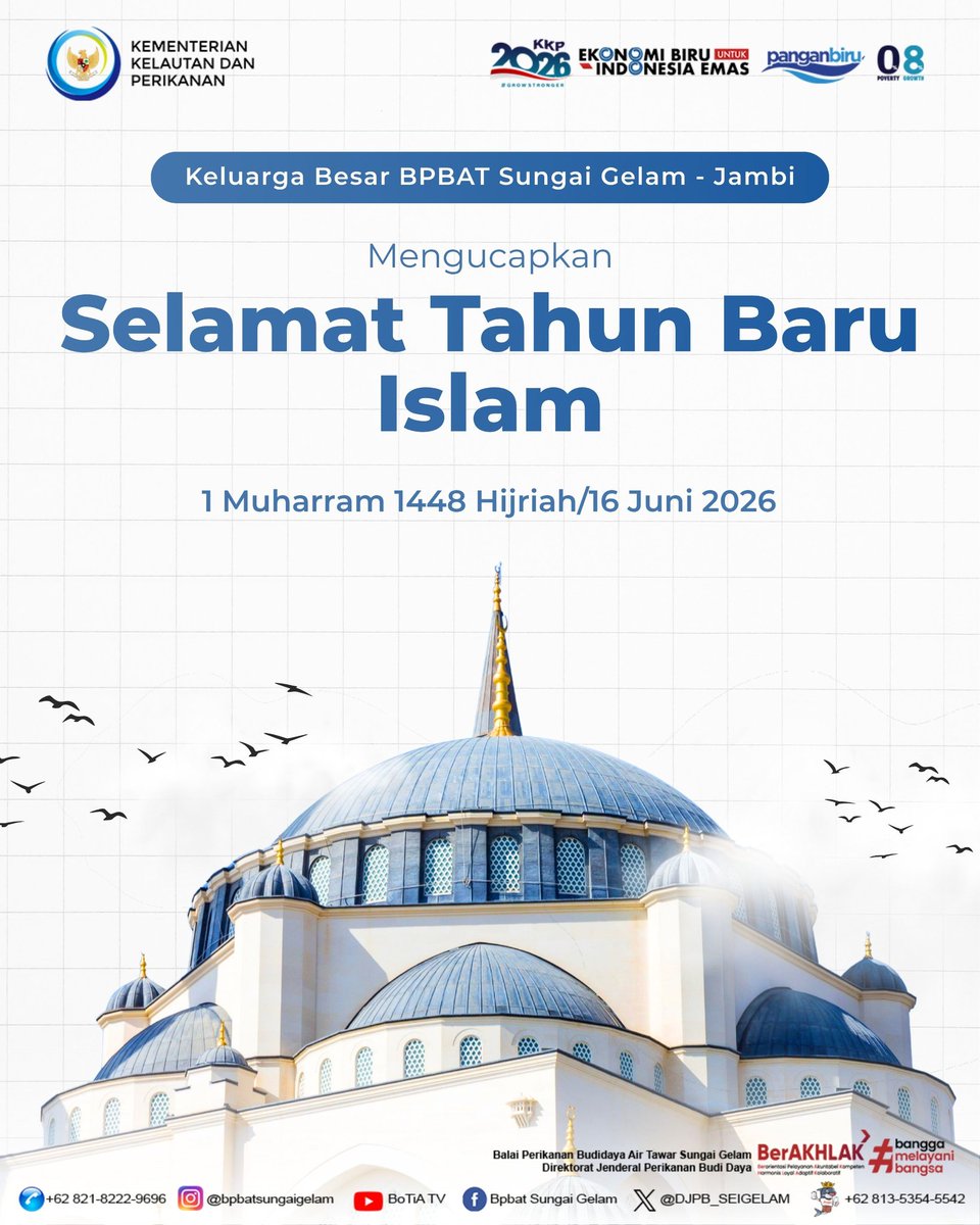 DJPB_SEIGELAM's tweet photo. Selamat Tahun Baru Islam 1 Muharram 1448 H. 🌙✨

Mari berhijrah, bukan hanya menjadi lebih baik, tetapi juga membangun sistem hidup yang membuat kebaikan itu bisa bertahan.
@nurmuflichj
#TahunBaruHijriah #1Muharram1448H #Hijrah #RefleksiDiri #BPBATSungaiGelam https://t.co/dwczaAvfHc