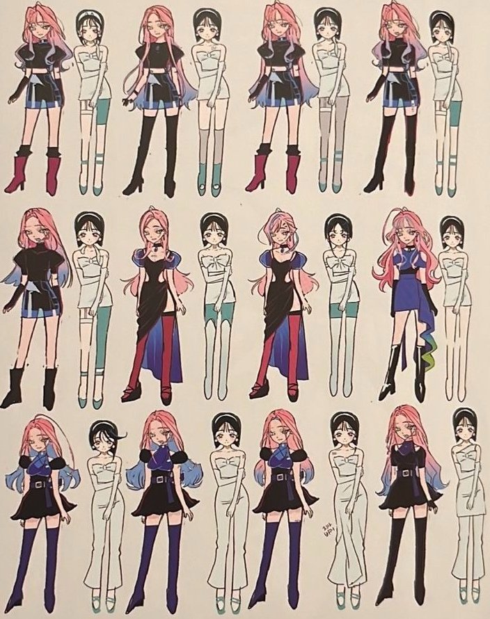 tillgetomywife's tweet photo. I was looking at their beta design outfits and sua almost wearing the same outfit with the same hair while mizi got the barbie's entire dressing room lmao😭😭 https://t.co/fhmldeXrp4