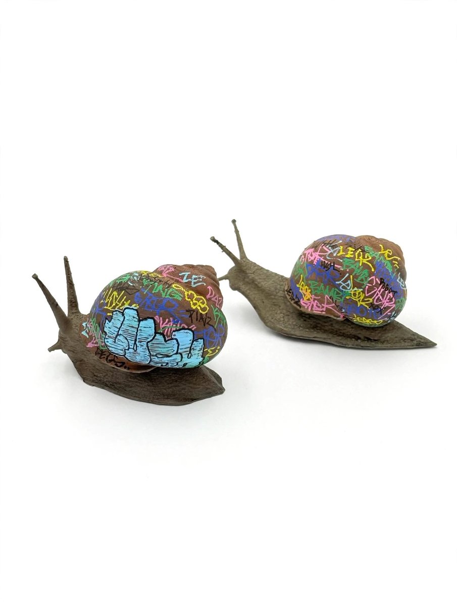 lushsux's tweet photo. They even tagging up snails out here. https://t.co/8jIYFwLWBH