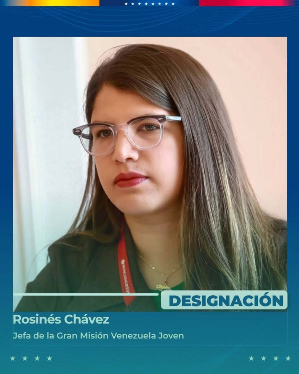 ReporteYa's tweet photo. #15Jun #Venezuela #Designaciones
Reajustes en el gabinete administrativo: Delcy Rodríguez anuncia nuevos nombramientos este 15 de junio 

Este lunes 15 de junio, Delcy Rodríguez oficializó una serie de modificaciones en la estructura de su tren ejecutivo, con el objetivo de renovar liderazgos en áreas estratégicas del Estado.

Los movimientos más destacados incluyen la salida de Freddy Ñáñez del Ministerio de Ecosocialismo y de Rosinés Chávez de la presidencia de Imparques. Ambos despachos pasarán a ser dirigidos por Nelson Rodríguez, un perfil técnico que la administración ha calificado como un profesional de trayectoria probada para asumir esta doble responsabilidad.

Sobre el destino de los funcionarios salientes, se informó que mientras el futuro de Ñáñez permanece sin definir, la hija menor del fallecido presidente Hugo Chávez, Rosinés Chávez, asumirá un nuevo rol al frente de la Gran Misión Venezuela Joven.

El paquete de cambios se completa con la integración de nuevas figuras en áreas de atención social y gestión pública:

📌Juan José Ramírez: Asume la jefatura del Sistema 1x10 del Buen Gobierno.
📌Paola Posani: Designada como nueva Ministra del Poder Popular para Hábitat y Vivienda.

Estos ajustes forman parte de la dinámica de rotación que el Ejecutivo viene aplicando para, según sus voceros, optimizar la gestión de las políticas públicas y la respuesta institucional ante las demandas de la ciudadanía.

📝#ReporteYa