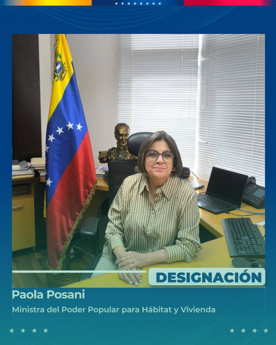 ReporteYa's tweet photo. #15Jun #Venezuela #Designaciones
Reajustes en el gabinete administrativo: Delcy Rodríguez anuncia nuevos nombramientos este 15 de junio 

Este lunes 15 de junio, Delcy Rodríguez oficializó una serie de modificaciones en la estructura de su tren ejecutivo, con el objetivo de renovar liderazgos en áreas estratégicas del Estado.

Los movimientos más destacados incluyen la salida de Freddy Ñáñez del Ministerio de Ecosocialismo y de Rosinés Chávez de la presidencia de Imparques. Ambos despachos pasarán a ser dirigidos por Nelson Rodríguez, un perfil técnico que la administración ha calificado como un profesional de trayectoria probada para asumir esta doble responsabilidad.

Sobre el destino de los funcionarios salientes, se informó que mientras el futuro de Ñáñez permanece sin definir, la hija menor del fallecido presidente Hugo Chávez, Rosinés Chávez, asumirá un nuevo rol al frente de la Gran Misión Venezuela Joven.

El paquete de cambios se completa con la integración de nuevas figuras en áreas de atención social y gestión pública:

📌Juan José Ramírez: Asume la jefatura del Sistema 1x10 del Buen Gobierno.
📌Paola Posani: Designada como nueva Ministra del Poder Popular para Hábitat y Vivienda.

Estos ajustes forman parte de la dinámica de rotación que el Ejecutivo viene aplicando para, según sus voceros, optimizar la gestión de las políticas públicas y la respuesta institucional ante las demandas de la ciudadanía.

📝#ReporteYa