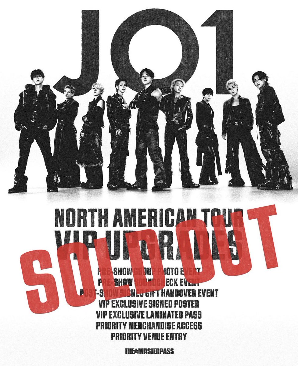 JAMHouseClub's tweet photo. VIP for the 2026 JO1 NORTH AMERICAN TOUR is officially SOLD OUT 🥳

Initial reports suggested the following SOLD OUT times:

- *Toronto: 10 hrs
- NYC: 3 min
- *Chicago: 5 min
- SF: 2 min
- LA: 45 sec

*A few VIP popped up after

#JO1 @official_jo1 #JO1_in_NorthAmerica #JO1USA2026 https://t.co/bOF2D7HUAE
