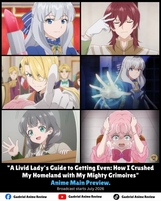 Gaebriel_twt's tweet photo. LOOK: A Livid Lady's Guide to Getting Even: How I Crushed My Homeland with My Mighty Grimoires Anime New Preview. Set to debut this July 2026
 #alividladysguidetogettingevenhowicrushedmyhomelandwithmymightygrimoires #animeedit https://t.co/gSJPZwGtRk
