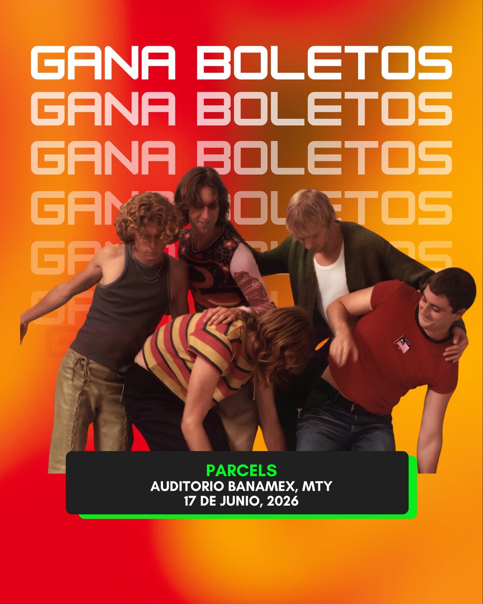 mdm_musica's tweet photo. MDM Lovers 💚
¿Quién se lanza con nosotros a #Parcels este 17 de Junio en #Monterrey?🎫

✅ Solo dale like y RT a este Post 🔁
✅Seguirnos en todas nuestras redes
✅Etiquetar a 2 amigos (también deben seguirnos)

👀 Y debes decirnos qué canción es la siguiente…

⚡🔌🎸

📩 Envía tu respuesta a emilio@mdmmusica.com

🏆 Los ganadores serán contactados por correo 🎫