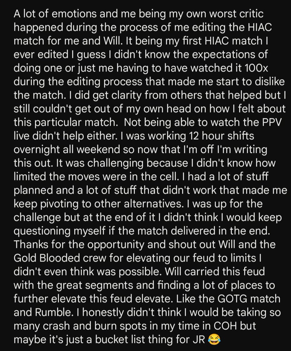 JR1CH4RD_'s tweet photo. Thoughts on my first HIAC match!! ❤️ https://t.co/8Lvl4jGtr1