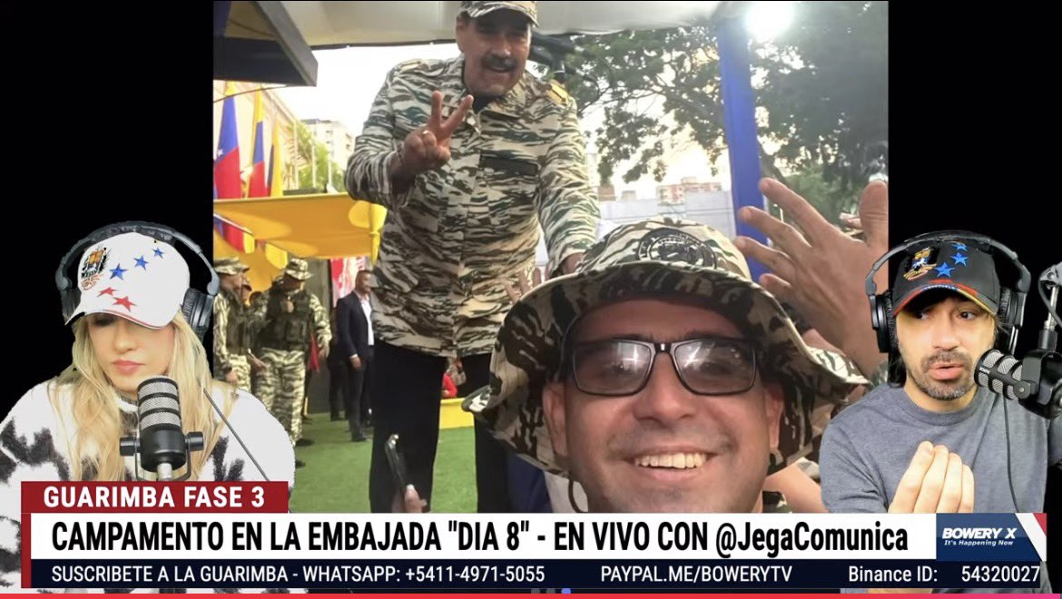 Lorenalopezv's tweet photo. Este militar arrastrado Hakeó el teléfono de un Venezolano que vive en EEUU para amenazar a familiares de presos políticos que se encuentran frente a @usembassyve es decir usurpando identidad y amenanzando 
@GastonLevar 
#generaciónindependencia https://t.co/U5PlZF2izK